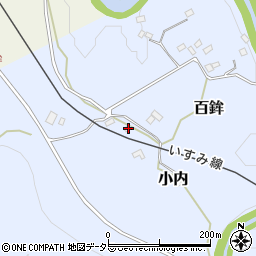 千葉県夷隅郡大多喜町百鉾198周辺の地図