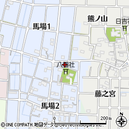 愛知県稲沢市馬場町（寡かん）周辺の地図