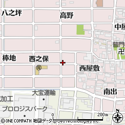 愛知県北名古屋市西之保西出周辺の地図