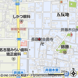 愛知県北名古屋市井瀬木鴨58-4周辺の地図