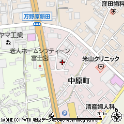 静岡県富士宮市中原町86周辺の地図