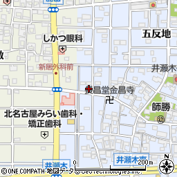 愛知県北名古屋市井瀬木鴨50-1周辺の地図