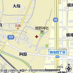 愛知県稲沢市船橋町市場周辺の地図
