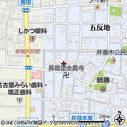 愛知県北名古屋市井瀬木鴨58-1周辺の地図