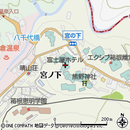 富士屋ホテル周辺の地図