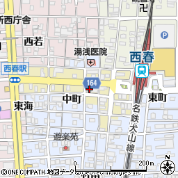 中日信用金庫西春支店周辺の地図