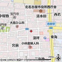 西春西之保郵便局周辺の地図