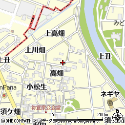 愛知県清須市春日（高畑）周辺の地図