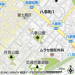 八事公園周辺の地図