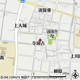 愛知県稲沢市祖父江町二俣寺瀬古周辺の地図