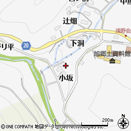 愛知県豊田市浅谷町小坂周辺の地図