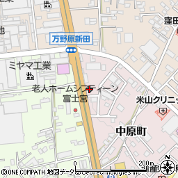 静岡県富士宮市中原町20周辺の地図