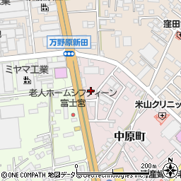 静岡県富士宮市中原町24周辺の地図
