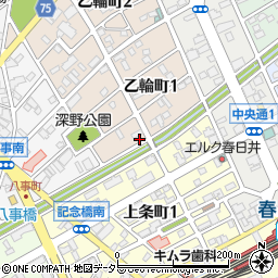 愛知県春日井市乙輪町1丁目33周辺の地図