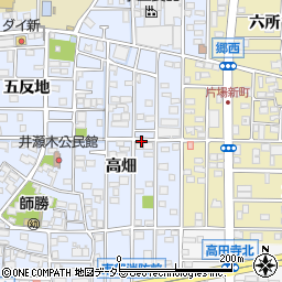 愛知県北名古屋市井瀬木高畑周辺の地図
