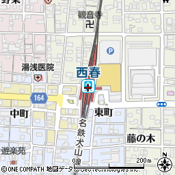 名古屋鉄道株式会社　西春駅周辺の地図