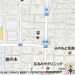愛知県北名古屋市鹿田栄周辺の地図