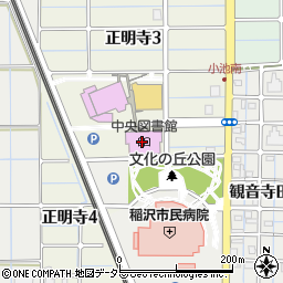 稲沢市中央図書館周辺の地図