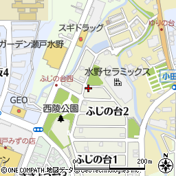 愛知県瀬戸市ふじの台2丁目周辺の地図