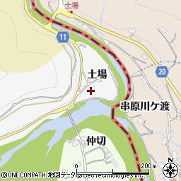 愛知県豊田市浅谷町土場周辺の地図