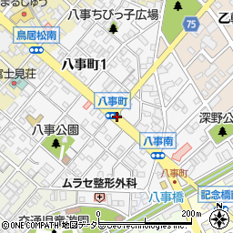 愛知県春日井市八事町周辺の地図