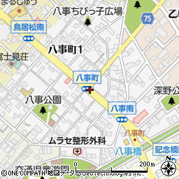 愛知県春日井市八事町周辺の地図