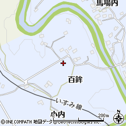 千葉県夷隅郡大多喜町百鉾周辺の地図