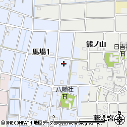 愛知県稲沢市馬場町熊ノ山周辺の地図