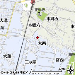 愛知県稲沢市祖父江町本甲大西27-1周辺の地図