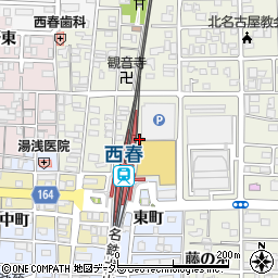 愛知県北名古屋市鹿田若宮周辺の地図