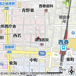 愛知県北名古屋市西之保南若64周辺の地図