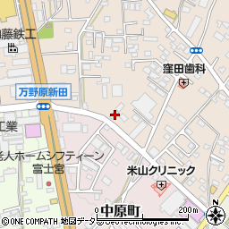 静岡県富士宮市万野原新田3551周辺の地図
