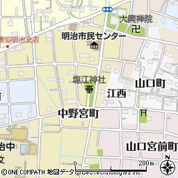 塩江神社周辺の地図