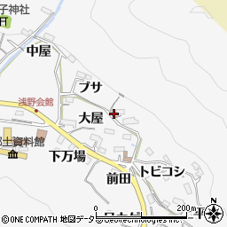 愛知県豊田市浅谷町ブサ512周辺の地図