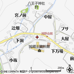 愛知県豊田市浅谷町（上万場）周辺の地図