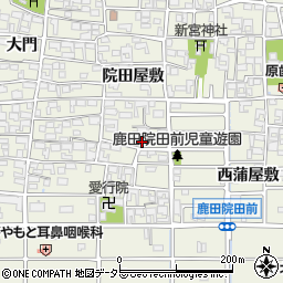 愛知県北名古屋市鹿田院田屋敷291周辺の地図