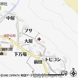 愛知県豊田市浅谷町ブサ周辺の地図