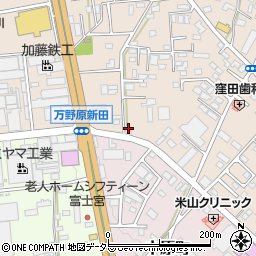 静岡県富士宮市万野原新田3545-1周辺の地図