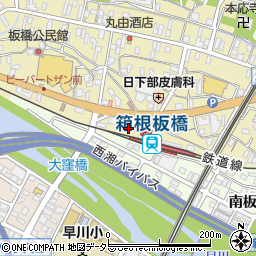 神奈川県小田原市板橋153-6周辺の地図
