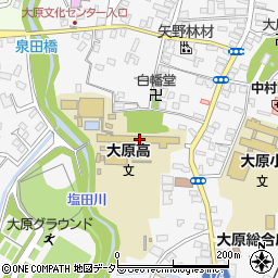 千葉県立大原高等学校周辺の地図