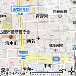 愛知県北名古屋市西之保南若6周辺の地図