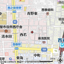 愛知県北名古屋市西之保南若13周辺の地図
