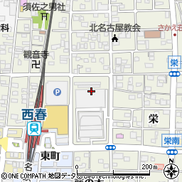 愛知県北名古屋市鹿田東若宮周辺の地図