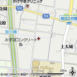 愛知県稲沢市祖父江町桜方四城周辺の地図
