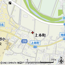 愛知県瀬戸市上本町585周辺の地図