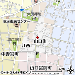 愛知県稲沢市山口町周辺の地図