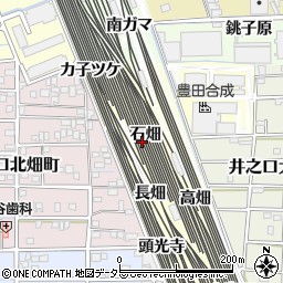 愛知県稲沢市井之口町（石畑）周辺の地図