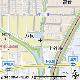 愛知県北名古屋市片場（堤外道南）周辺の地図