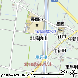 愛知県稲沢市祖父江町馬飼北藤治山周辺の地図