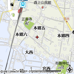 愛知県稲沢市祖父江町森上本郷五84周辺の地図
